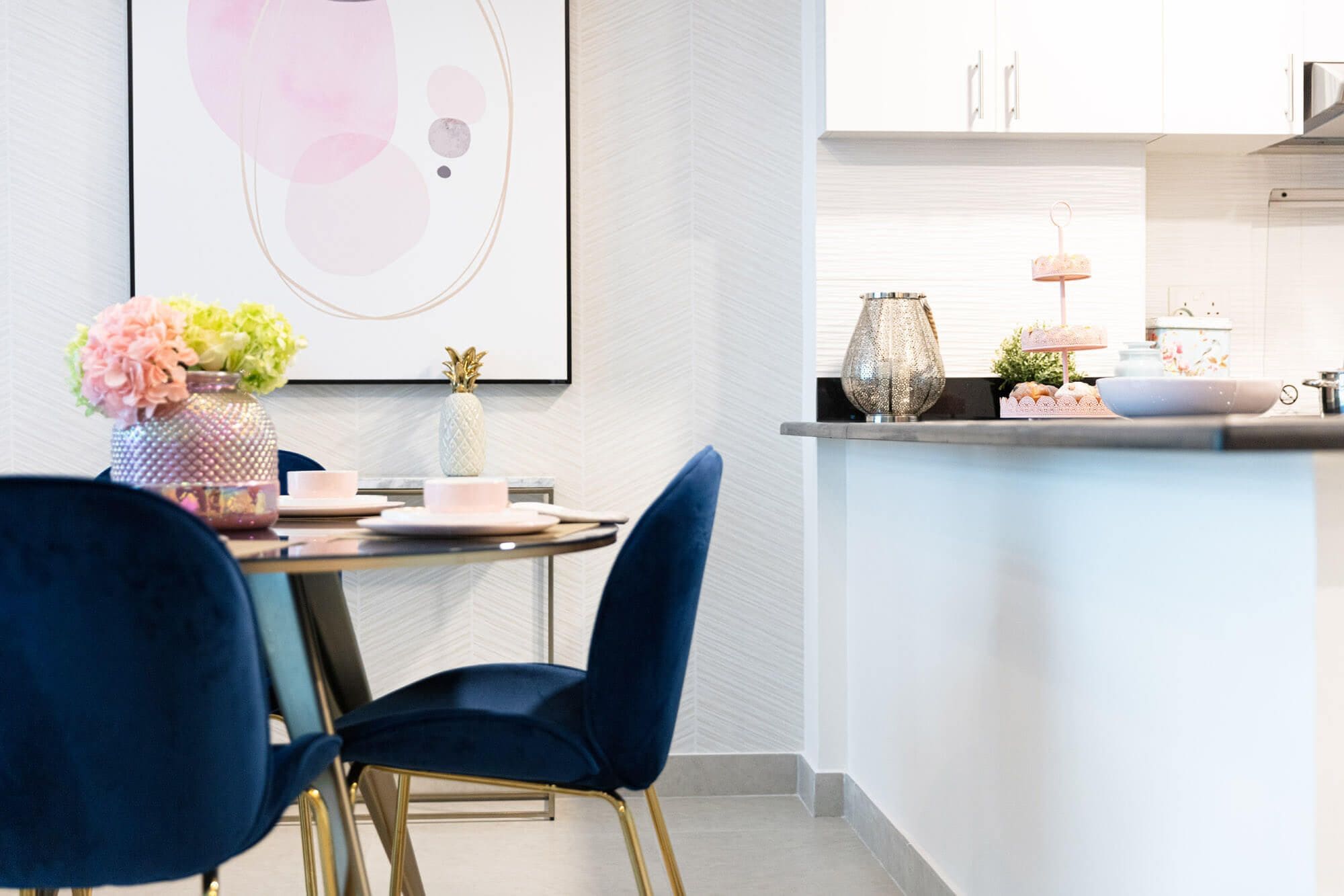 Bloom Arjaan by Rotana dining area interior with stylish furnishings in Park View Saadiyat Island Abu Dhabi
