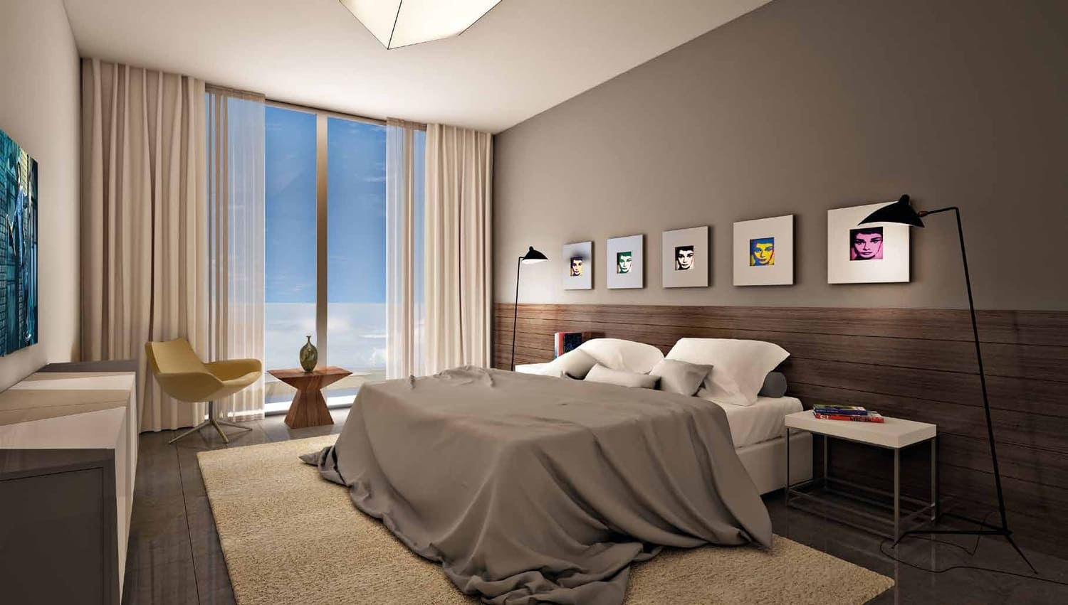 Comfortable living space with elegant decor and abundant natural light at Park View, Abu Dhabi.